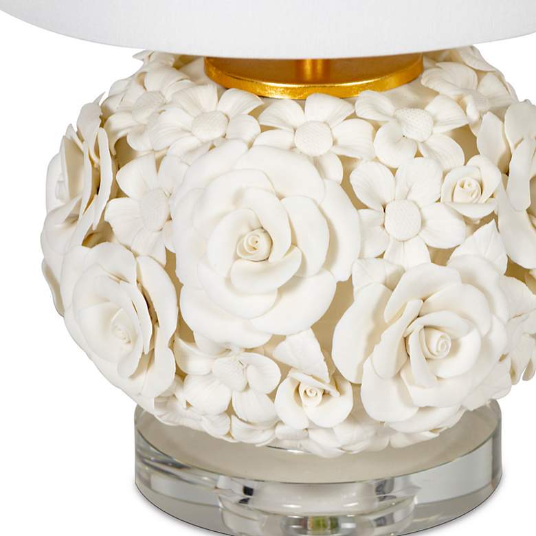 Image 2 Regina Andrew Alice 20" High White Flower Ceramic Accent Table Lamp more views
