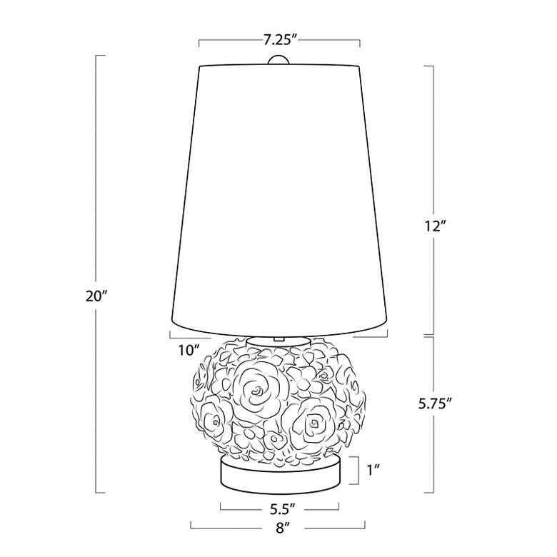 Image 4 Regina Andrew Alice 20" High White Flower Ceramic Accent Table Lamp more views