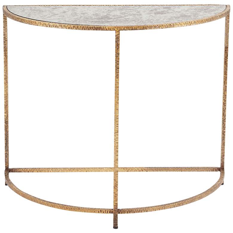 Image 1 Regina Andrew Anastasia 36" Wide Demilune Gold Hall Table