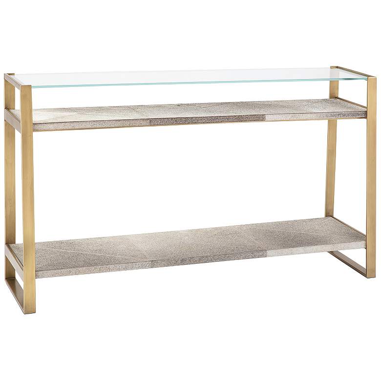 Image 1 Regina Andrew Andres Hair on Hide Console Large (Brass) 30.75 Height