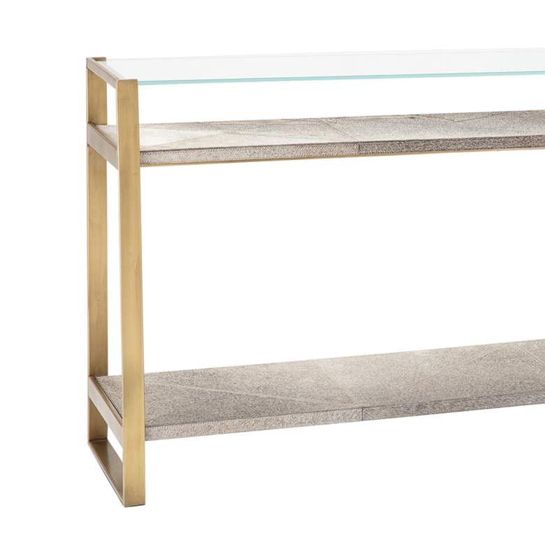 Image 2 Regina Andrew Andres Hair on Hide Console Large (Brass) 30.75 Height more views