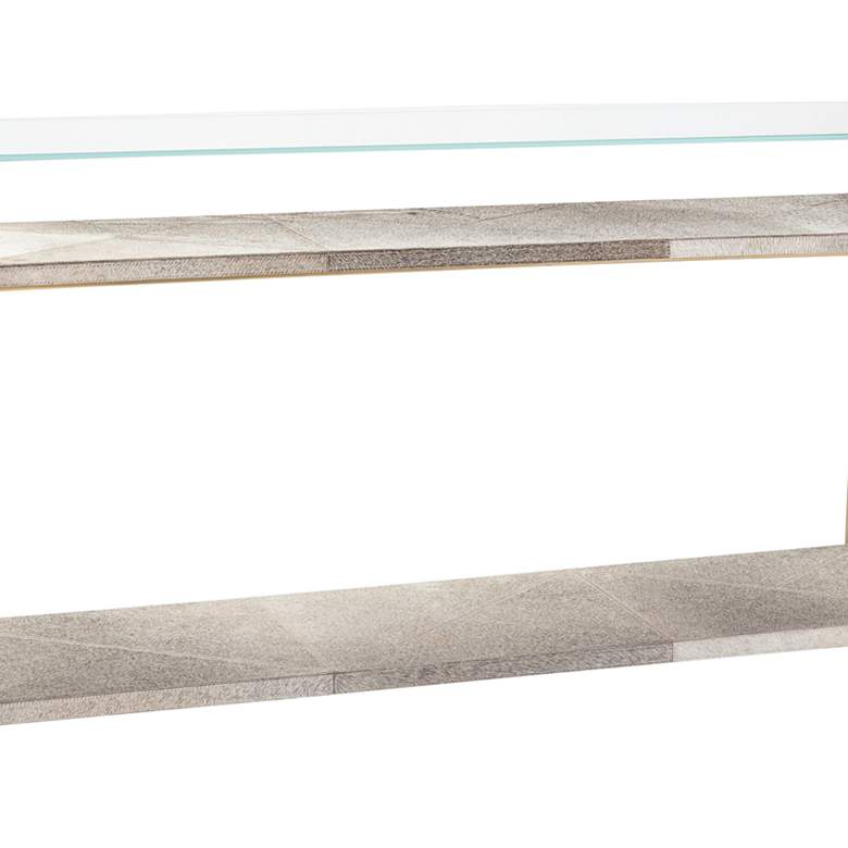 Image 3 Regina Andrew Andres Hair on Hide Console Large (Brass) 30.75 Height more views