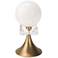 Regina Andrew Bella 14 1/2" High Brass and White Glass Accent Lamp