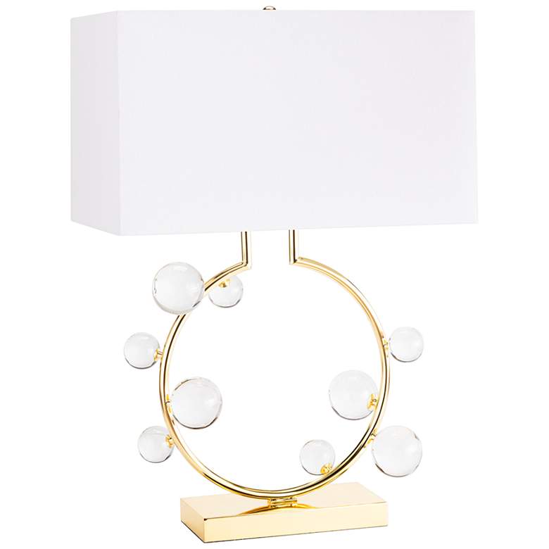 Image 2 Regina Andrew Bijou Ring Crystal Spheres and Polished Brass Table Lamp