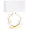 Regina Andrew Bijou Ring Crystal Spheres and Polished Brass Table Lamp