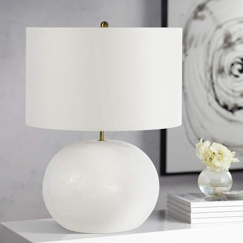 Image 1 Regina Andrew Blanche 24" High Modern White Concrete Table Lamp