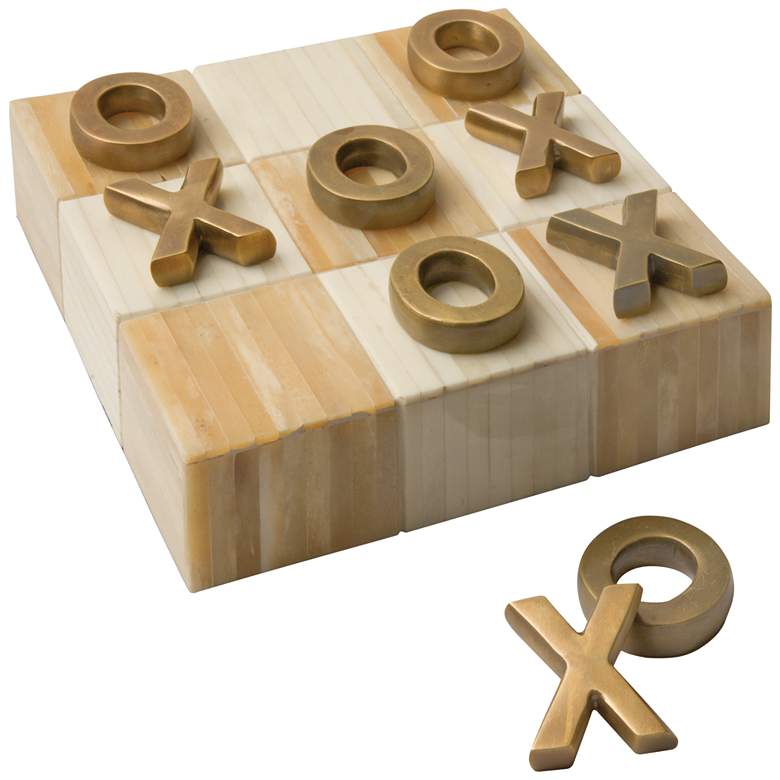Image 1 Regina-Andrew Block Natural Multi-Tone Bone Tic Tac Board