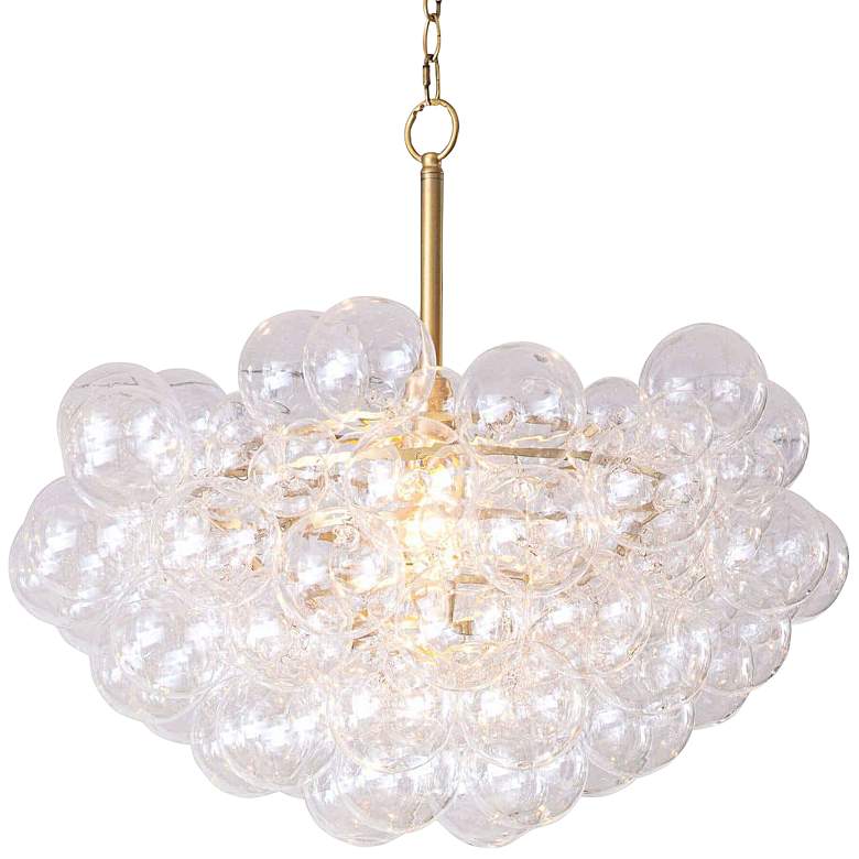 Image 3 Regina Andrew Bubbles Chandelier (Clear) Natural Brass 20.5 Height