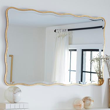 Regina Andrew Candice 44" x 28" Rectangular Gold Leaf Wall Mirror