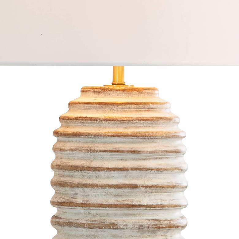 Image 4 Regina Andrew Carmel White Wood Table Lamp more views