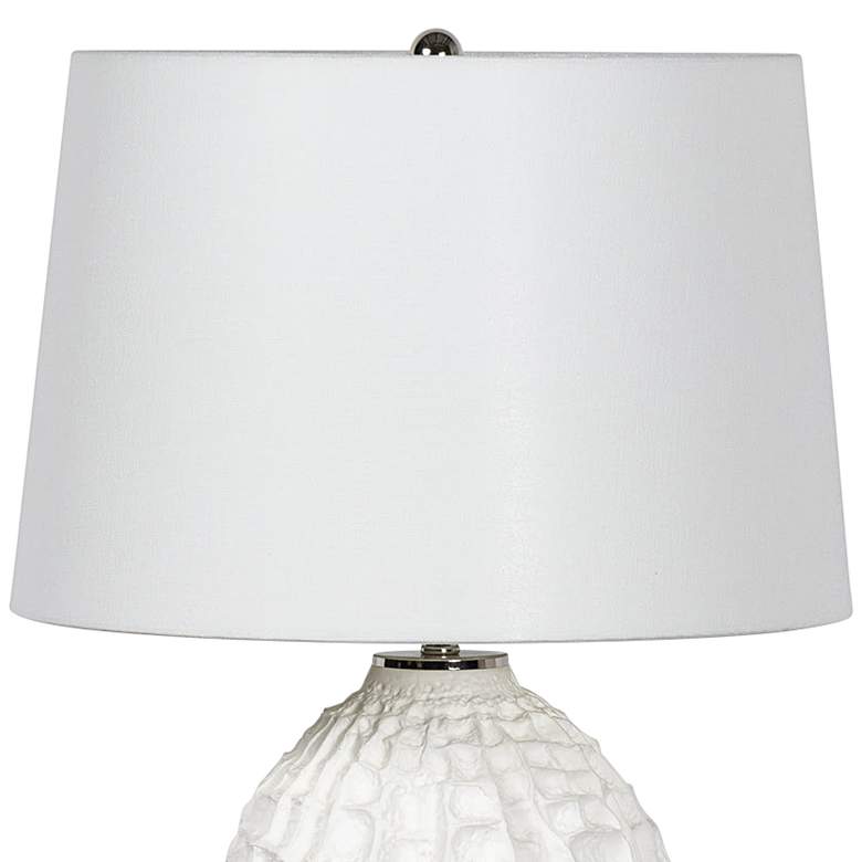 Image 2 Regina Andrew Caspian 22" High White Ridges Ceramic Accent Table Lamp more views