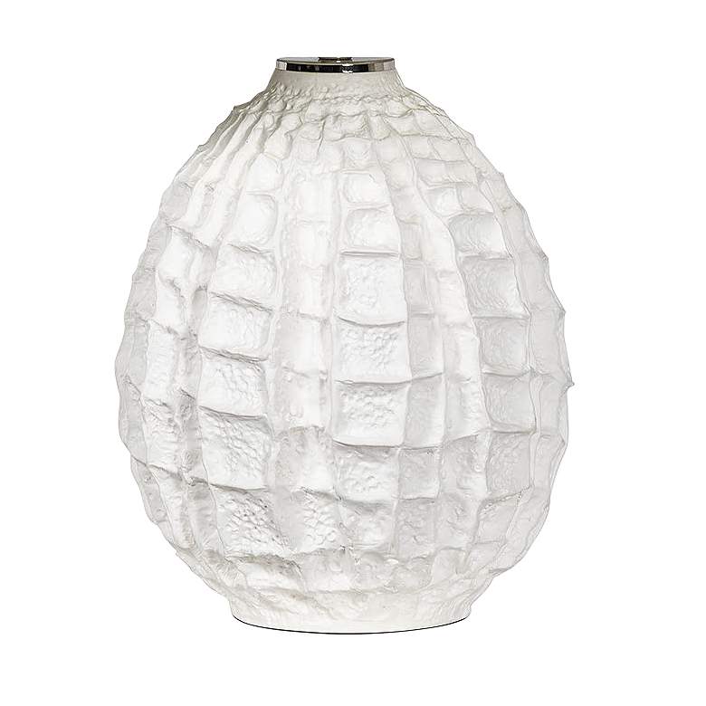 Image 3 Regina Andrew Caspian 22" High White Ridges Ceramic Accent Table Lamp more views