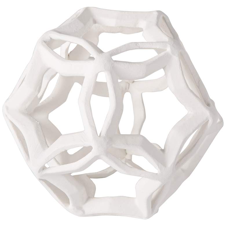 Image 1 Regina Andrew Cassius 5" High White Geometric Sculpture