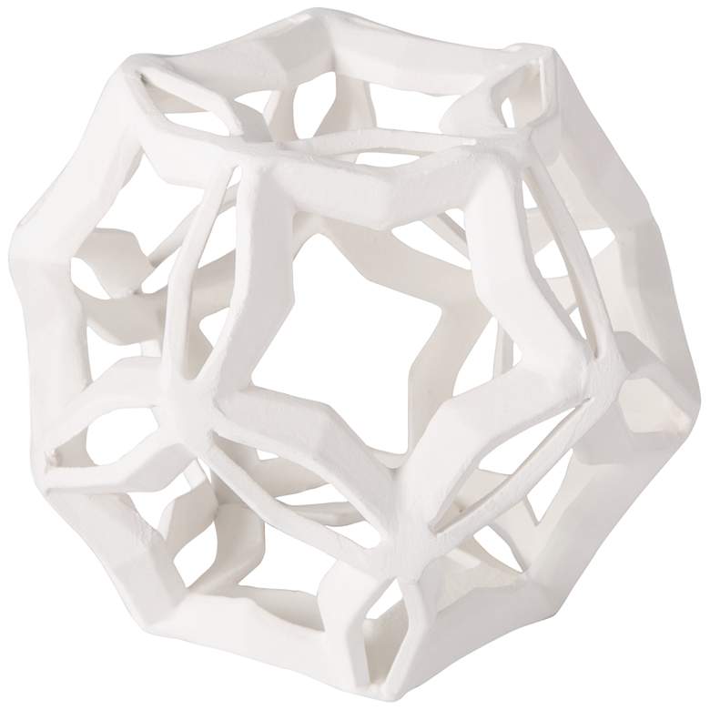 Image 1 Regina Andrew Cassius 6 inch High White Geometric Sculpture