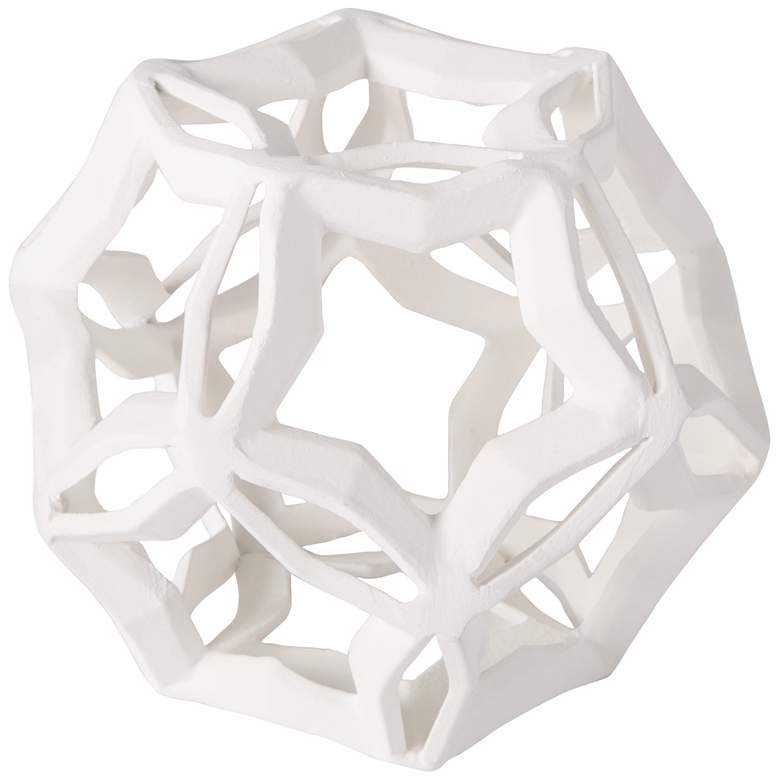 Image 1 Regina Andrew Cassius 6" High White Geometric Sculpture