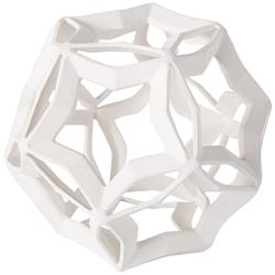 Regina Andrew Cassius 7 3/4&quot; High White Geometric Sculpture