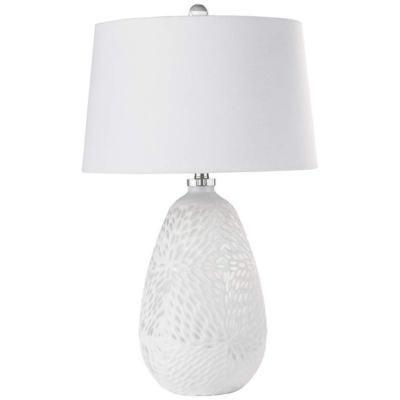 Image 1 Regina Andrew Chrysanthemum White Glass Table Lamp