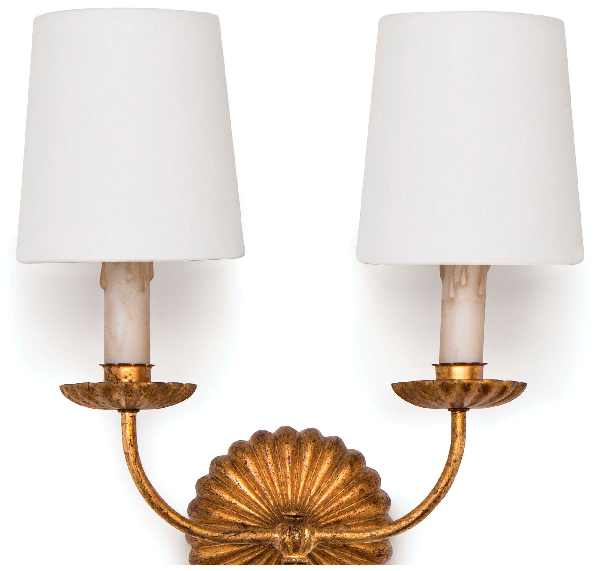 Image 2 Regina Andrew Clove Sconce Double (Antique Gold Leaf) 15.75 Height more views