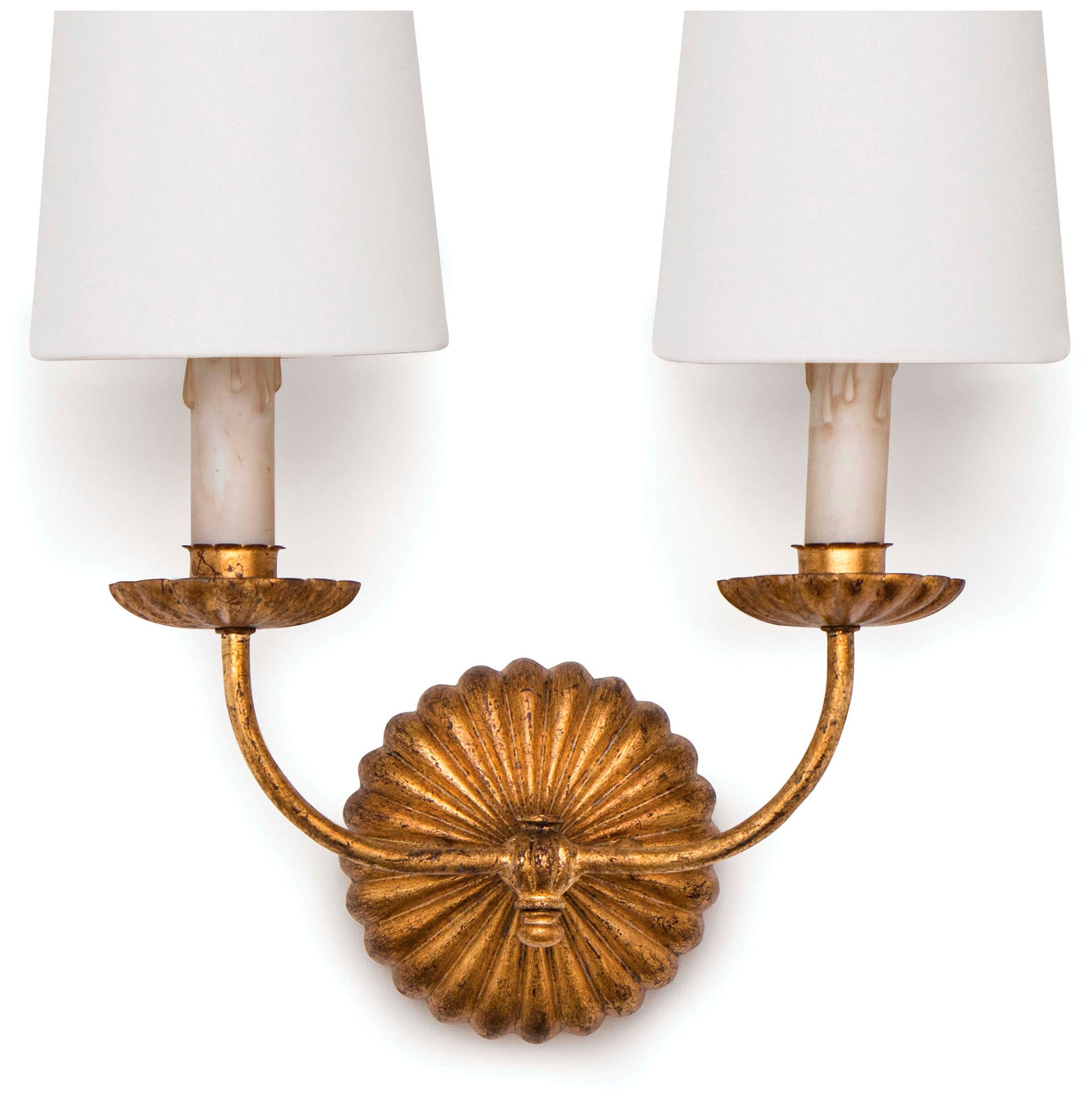 Image 3 Regina Andrew Clove Sconce Double (Antique Gold Leaf) 15.75 Height more views