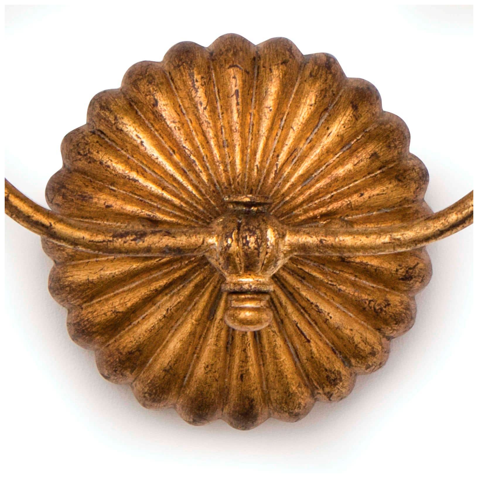 Image 6 Regina Andrew Clove Sconce Double (Antique Gold Leaf) 15.75 Height more views
