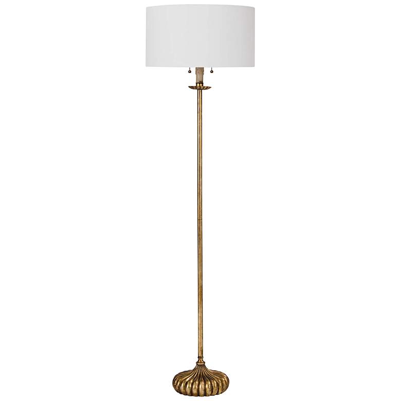 Image 2 Regina Andrew Clove Stem 62" Antique Gold Leaf Floor Lamp