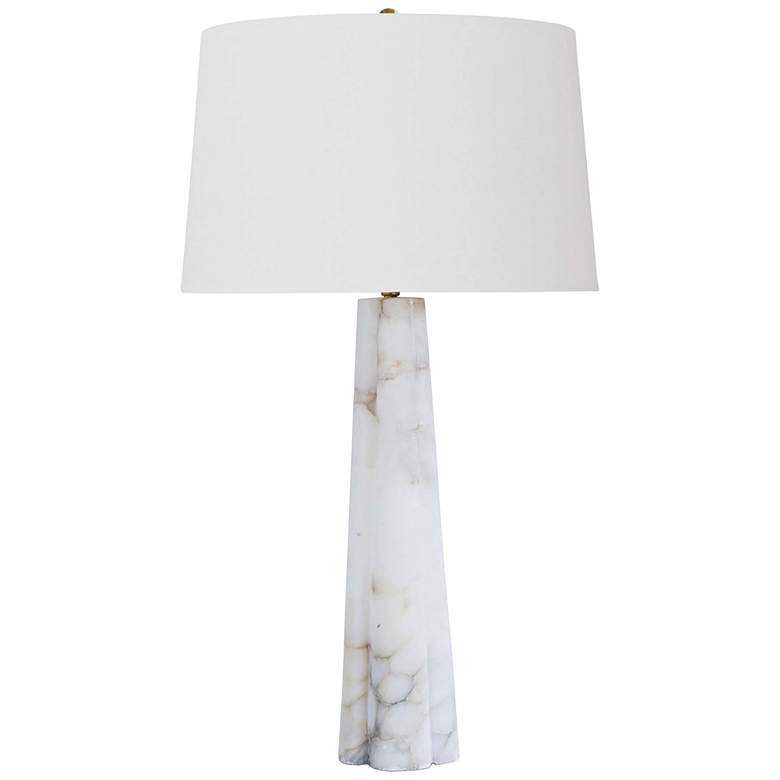 Image 1 Regina Andrew Crabtree 27 1/2 inch Natural Alabaster Quatrefoil Table Lamp
