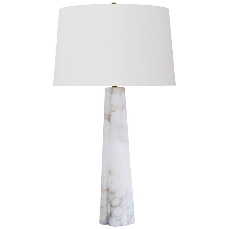 Image 1 Regina Andrew Crabtree 27 1/2" Natural Alabaster Quatrefoil Table Lamp