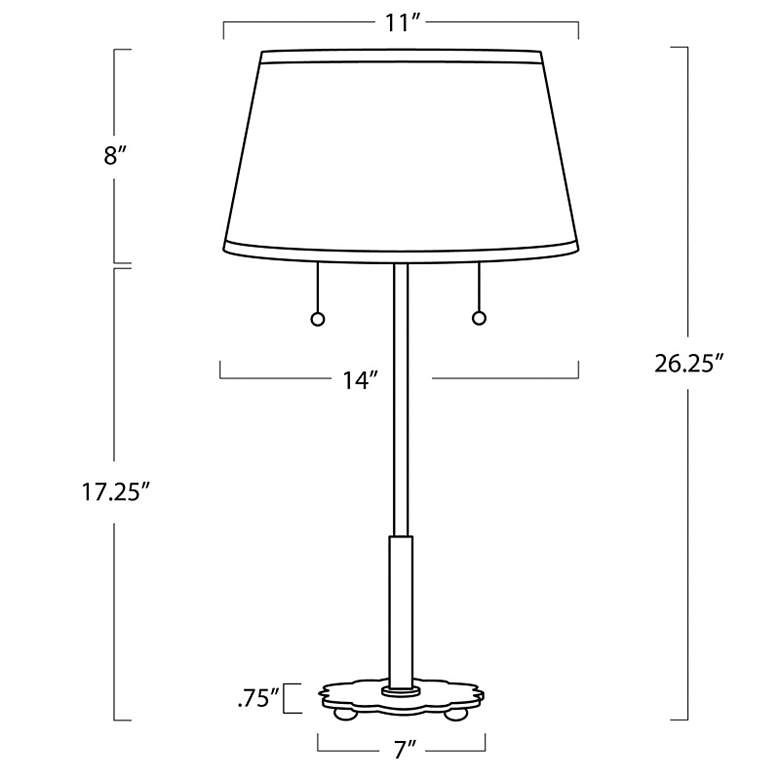 Image 5 Regina Andrew Daisy 26 1/4" Modern Natural Brass Table Lamp more views