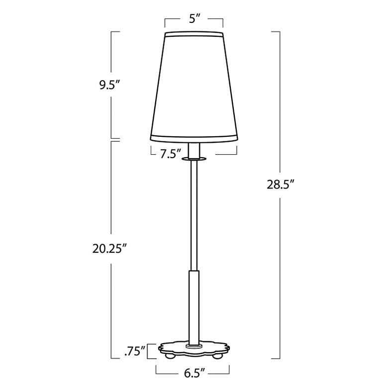 Image 5 Regina Andrew Daisy 28 1/2" Brass and Linen Shade Buffet Table Lamp more views