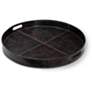 Regina Andrew Derby Round Leather Tray (Black)