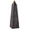 Regina Andrew Design 12" Charcoal Faux Shagreen Obelisk