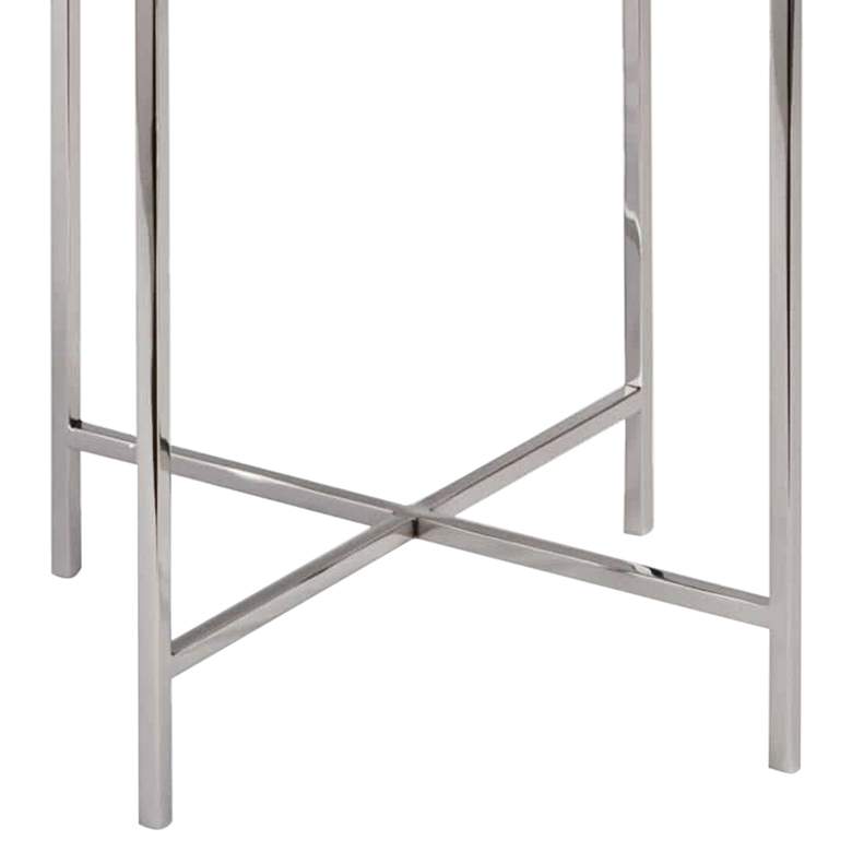 Image 3 Regina Andrew Design 14 inch Wide Bone and Nickel Drum Accent Table more views