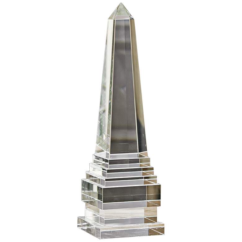 Image 1 Regina Andrew Design 20 1/2"H Crystal Obelisk Sculpture