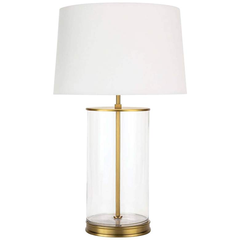 Image 2 Regina Andrew Design 32" Magelian Natural Brass and Glass Table Lamp