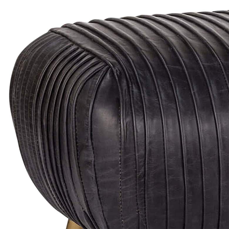Image 2 Regina Andrew Design 54" Wide Beretta Black Leather Bench more views
