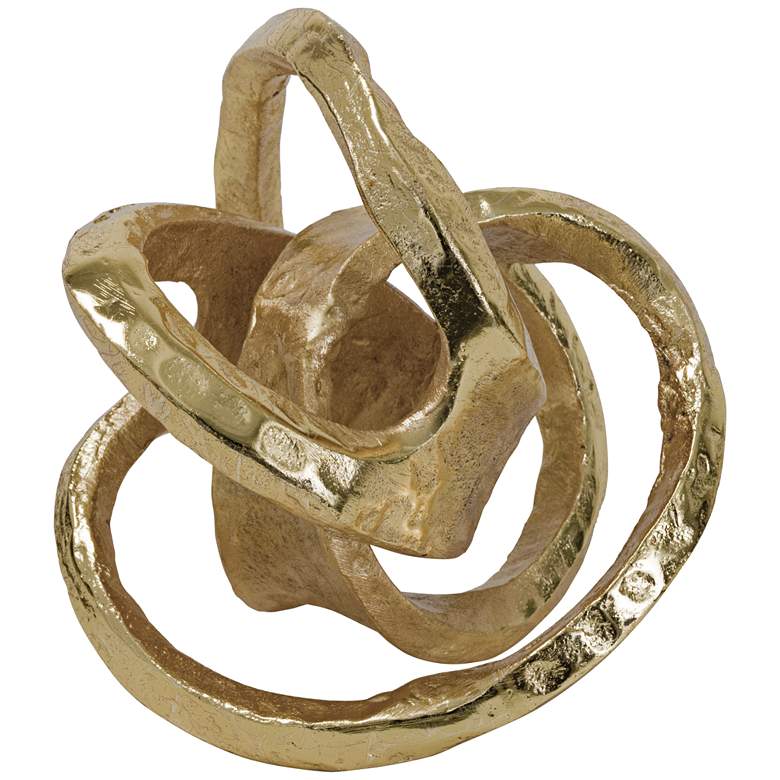 Image 3 Regina Andrew Design 7" High Knot Gold Tabletop Sculpture