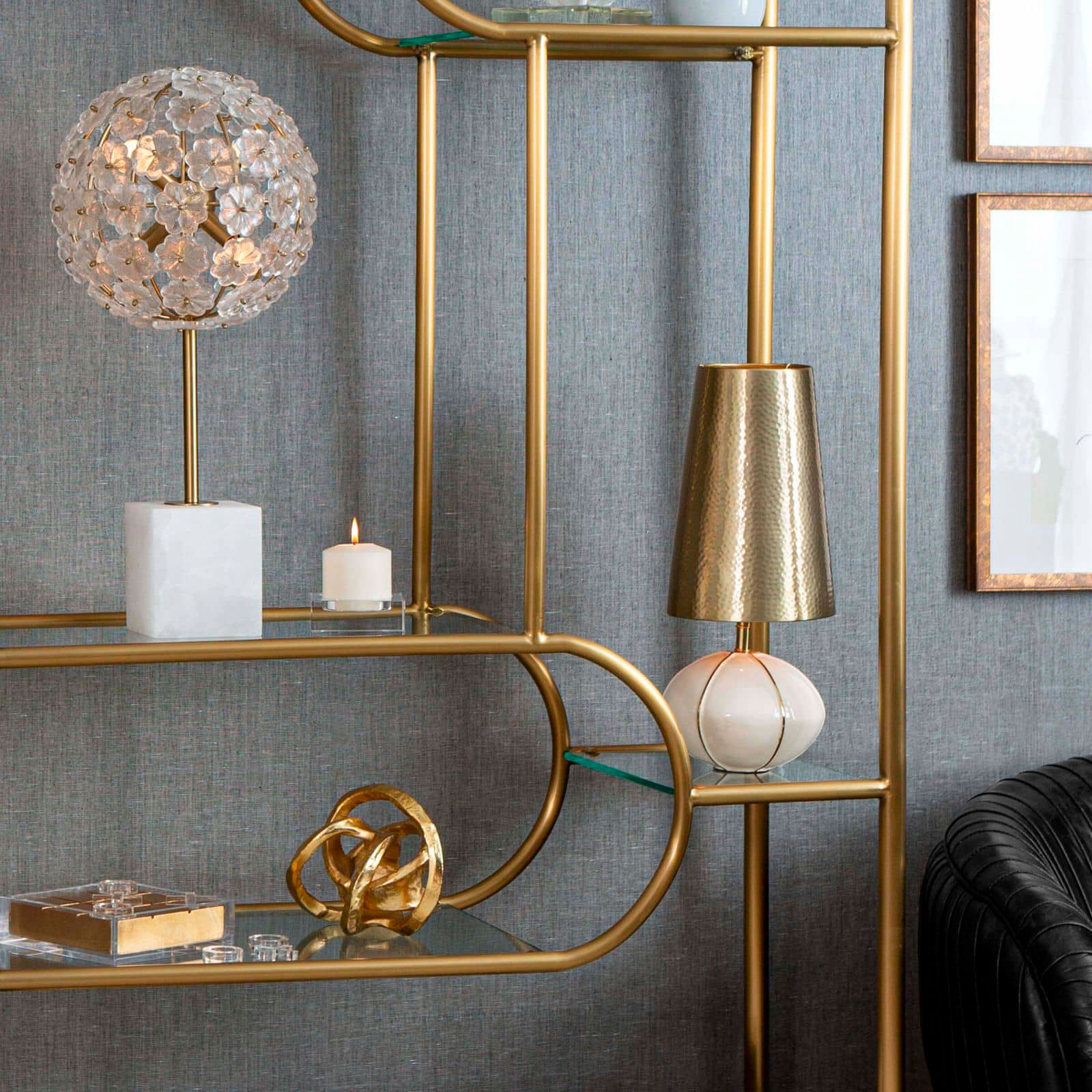 Image 4 Regina Andrew Design 7" High Knot Gold Tabletop Sculpture more views