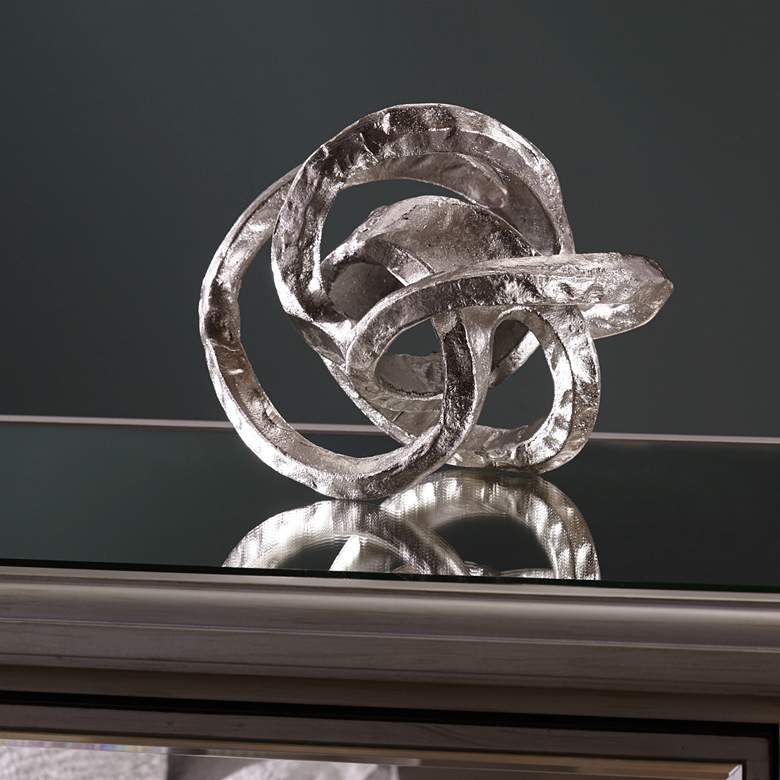 Image 2 Regina Andrew Design 7 inchH Nickel Metal Knot Sculpture