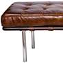 Regina Andrew Design 78" Wide Tufted Cigar Leather Bench