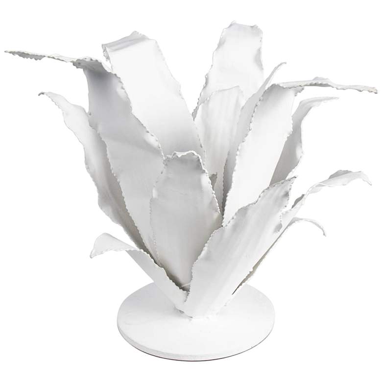 Image 1 Regina Andrew Design Agave Plant 13"W White Iron Sculpture
