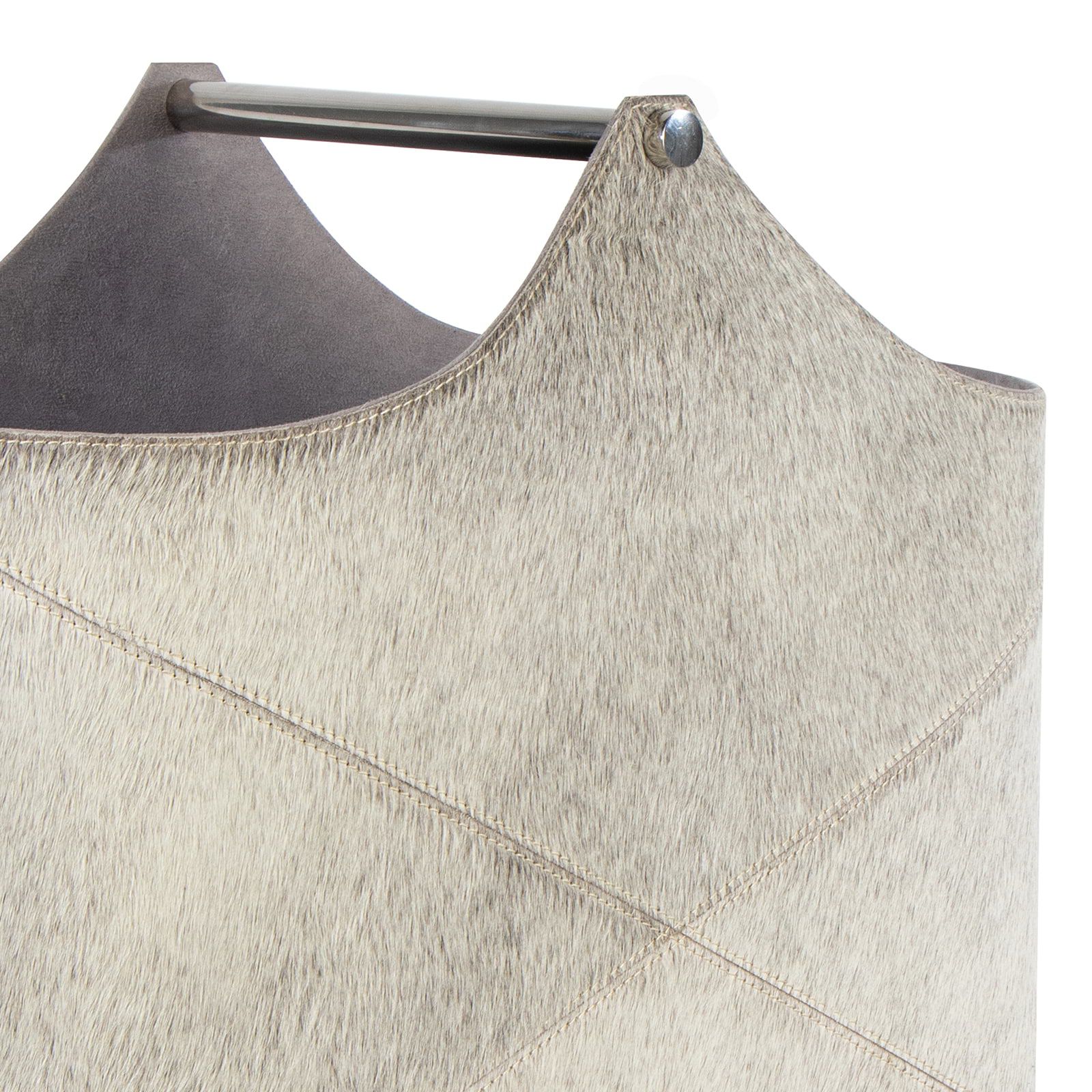 Image 5 Regina Andrew Design Andres Gray Hair on Hide Leather Basket more views