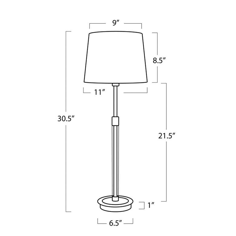 Image 4 Regina Andrew Design Auburn 30 1/2 inch Crystal and Gold Buffet Table Lamp more views