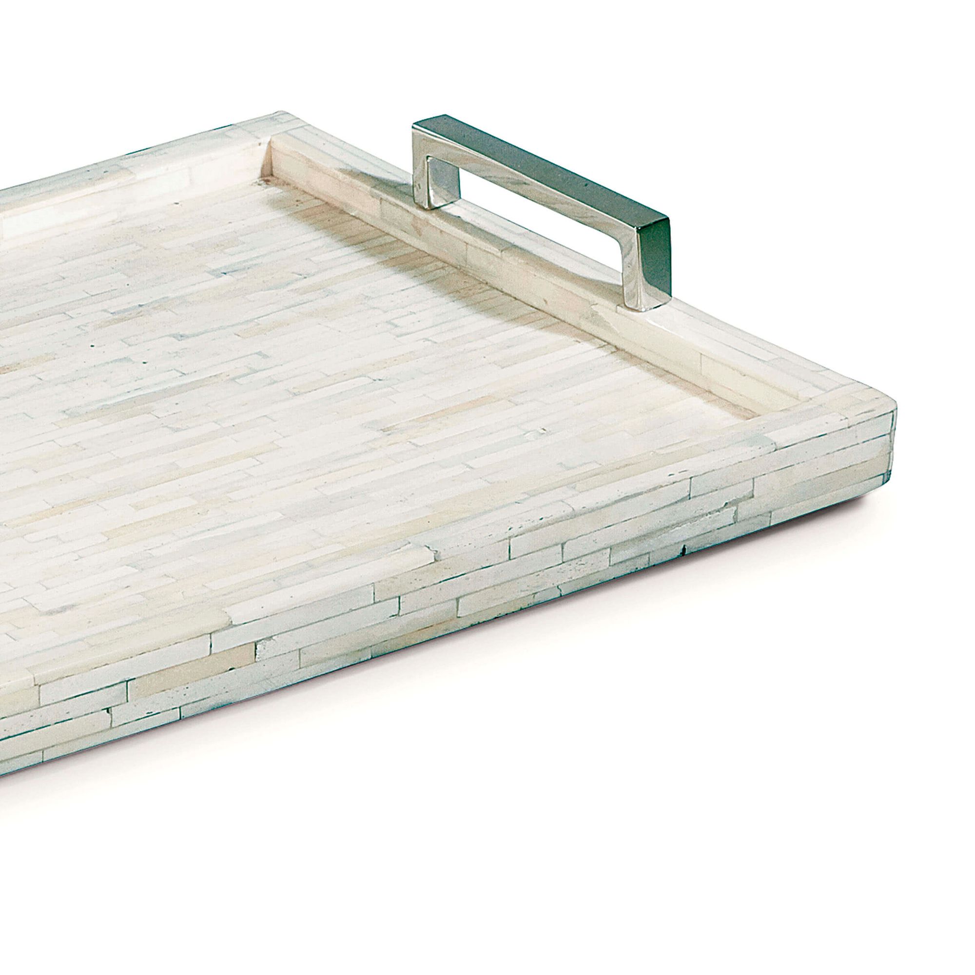 Image 6 Regina Andrew Design Bone and Nickel-Handle Serving Tray more views