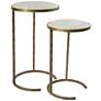 Thumbnail1 of Regina Andrew Design Bone Veneer Nesting Tables Set of 2