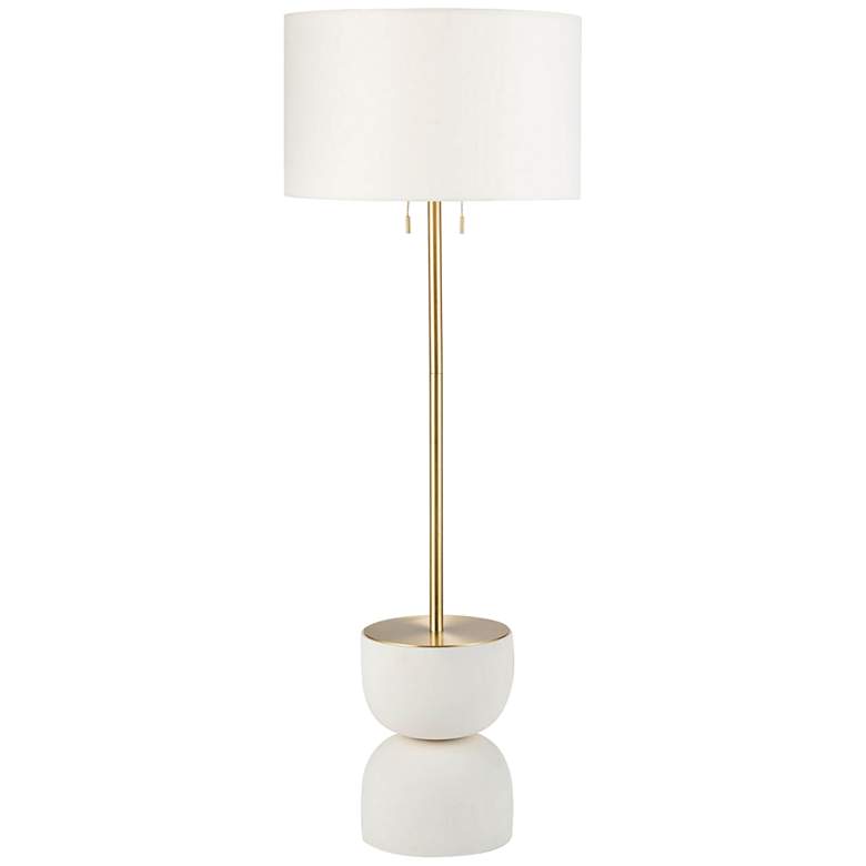 Image 1 Regina Andrew Design Bruno 60 1/2 inch White Plaster Modern Floor Lamp