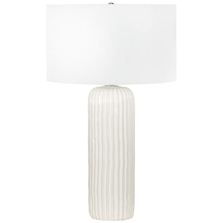Image 1 Regina Andrew Design Caldon White Ripple Ceramic Table Lamp
