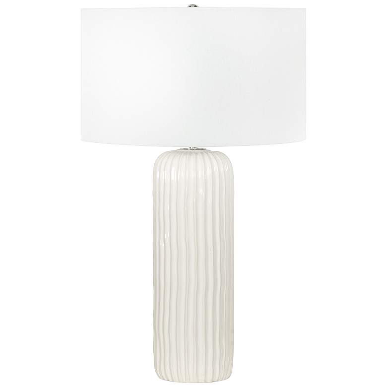 Image 1 Regina Andrew Design Caldon White Ripple Ceramic Table Lamp