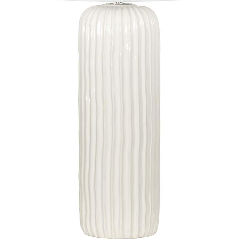 Image 3 Regina Andrew Design Caldon White Ripple Ceramic Table Lamp more views