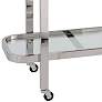 Regina Andrew Design Carter 56" Wide Nickel Glass Tea Trolley Bar Cart