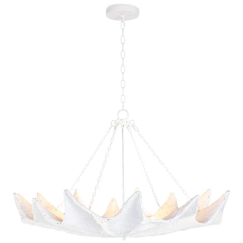 Image 2 Regina Andrew Design Clam 37 1/2"W White Plaster Chandelier more views